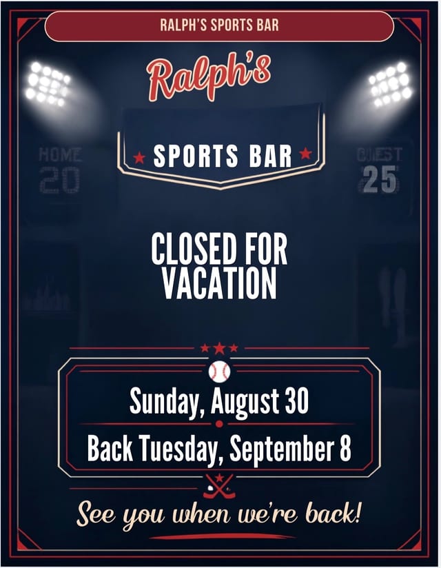 Closed For Vacation!